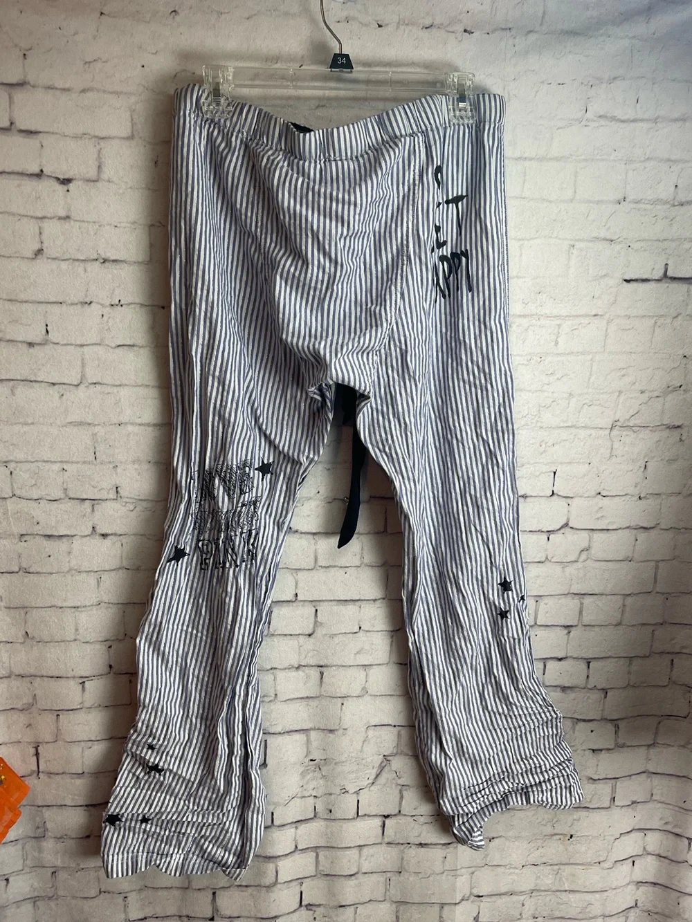 Pink by Victorias Secret striped pajama pants size small